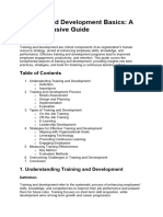 Training and Development Basics