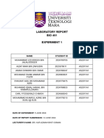 BIO 461 Lab Report Practical 1 and 2