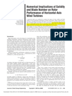 Numerical Implications of Solidity and Blade Number On Rotor Performance of Horizontal-Axis Wind Turbines