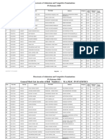 Directorate of Admissions and Competitive Examinations PG Entrance 2020