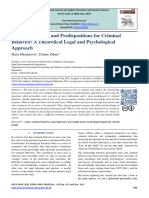 Personality Traits and Predispositions For Criminal Behavior:theoritical Legal and Psychological Approach