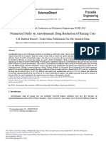 Numerical Study On Aerodynamic Drag Reduction of Racing Cars