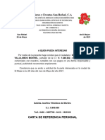 Carta de Referencia Personal