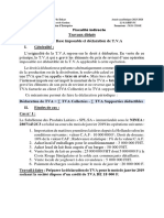 TD FISCALITE INDIRECTE MODALITE DE DEDUCTION DE TVA Ter 2