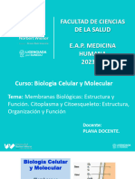 Semana 5 - Membranas Biológicas, Citoplasma y Citoesqueleto