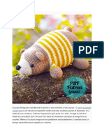 Petit Ours Endormi Amigurumi PDF Modele Gratuit