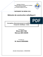 La Conception, Le Dimensionnement Et La Modélisation D'une Charpente Métallique Pour Une Usine, en Utilisant Le Logiciel Robot Structural Analysis.