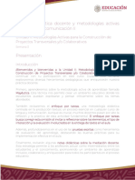 Curso de Práctica Docente y Metodologías Activas para Lengua y Comunicación II