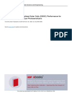 Simulation of Dye Sensitized Solar Cells