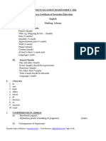 101 Form 2 ENGLISH End Term 1 Marking Scheme