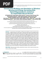 Circuit-Level Modeling and Simulation of Wireless Sensing and Energy Harvesting With Hybrid Magnetoelectric Antennas For Implantable Neural Devices