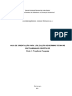 Guia de Orientação para Utilização de Normas Técnicas PARTE 1 PROJETO DE PESQUISA