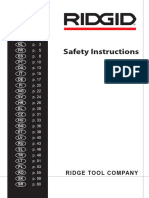 RIDGID Safety Booklet811