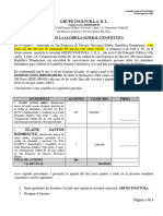 Asamblea Constitutiva - GRUPO INGETURA, S.R.L.