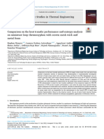 Comparison On The Heat Transfer Performance and Entropy - 2022 - Case Studies I