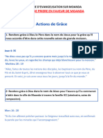 Actions de Grâce - Sujets de Prière en Faveur de MOANDA