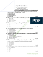 Subjective Model Test - 6