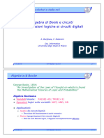 Dalle Funzioni Logiche Ai Circuiti Digitali: Algebra Di Boole e Circuiti