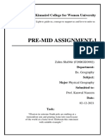 Zahra Shabbir (F20bgeo002) Pre-Mid Assignment Physical Geography