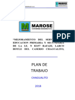 Plan de Trabajo Pataz - Chagualito