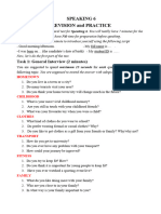 Speaking 6 - REVISION For Final Oral Test