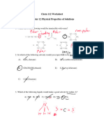 Worksheet Chapter 12 Physical Properties of Solutions