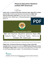 CBSE Class 12 Physical Education Question Paper 2024 (Available) PDF Download