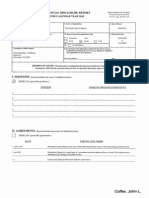 John L Coffey Financial Disclosure Report For 2010