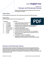 LearnEnglishKids Magazine Olympic Paralympic Games