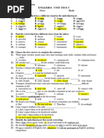 E8 - U3 - Unit Test KEY