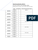 Final Exam Routine 2023-1 Semester