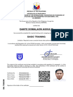 Dante Domalaon Agsulio: Basic Training