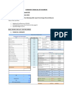 Summary Financial Key Numbers