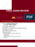 Final Exam Review