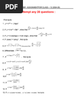 HOME ASSIGNMENT FOR CLASS 12maths (2024)