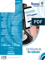 Certificado No Adeudo 0808203