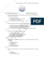 Practise Exam Paper - POLI 100 - Introduction To International Politics-1