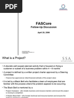 SSA FASCore Follow-Up Discussion