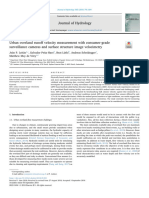 Urban Overland Runoff Velocity Measurement With Consumer-Grade Surveillance Cameras and Surface Structure Image Velocimetry