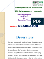 Deareator Training Topic OCT 2022