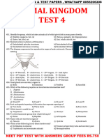 Neet Animal Kingdom Test 4 Qa