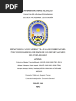 Avance1. Impacto Del Canon Minero y El Crecimiento Económico en La Tasa de Pobreza de Los Departame