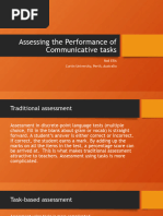 Assessing The Performance of Communicative Tasks