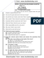 CBSE Class 5 English Revision Worksheet (14) - A Fairy With Horns