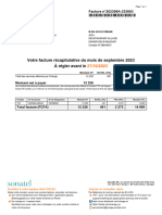 Votre Facture Récapitulative Du Mois de Septembre 2023 À Régler Avant Le