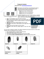 Fingerprint Analysis Sheet