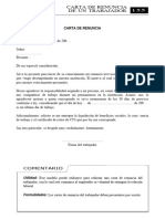 Carta de Renuncia