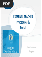 Teachers Procedures & Vaughan Student World