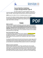 General Nutrition Guidelines For Glycogen Storage Disease Type LX