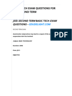 Basic Tech Exam Questions For JSS3 Second Term